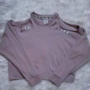 Victoria Secret Cold Shoulder Cropped Sweatshirt